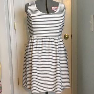 Striped Asymmetrical Cutout Dress